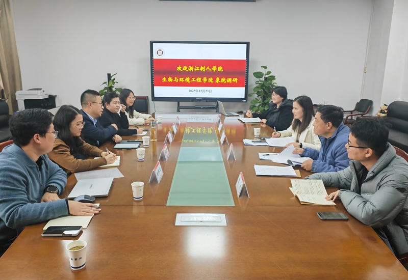 浙江树人学院生物与环境工程学院副院长韩超一行来我院调研交流
